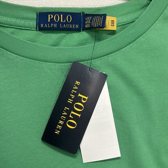 Polo Ralph Lauren 4XLT Vineyard Green Big Pony Jersey Paint Splatter T-Shirt - Picture 11 of 13
